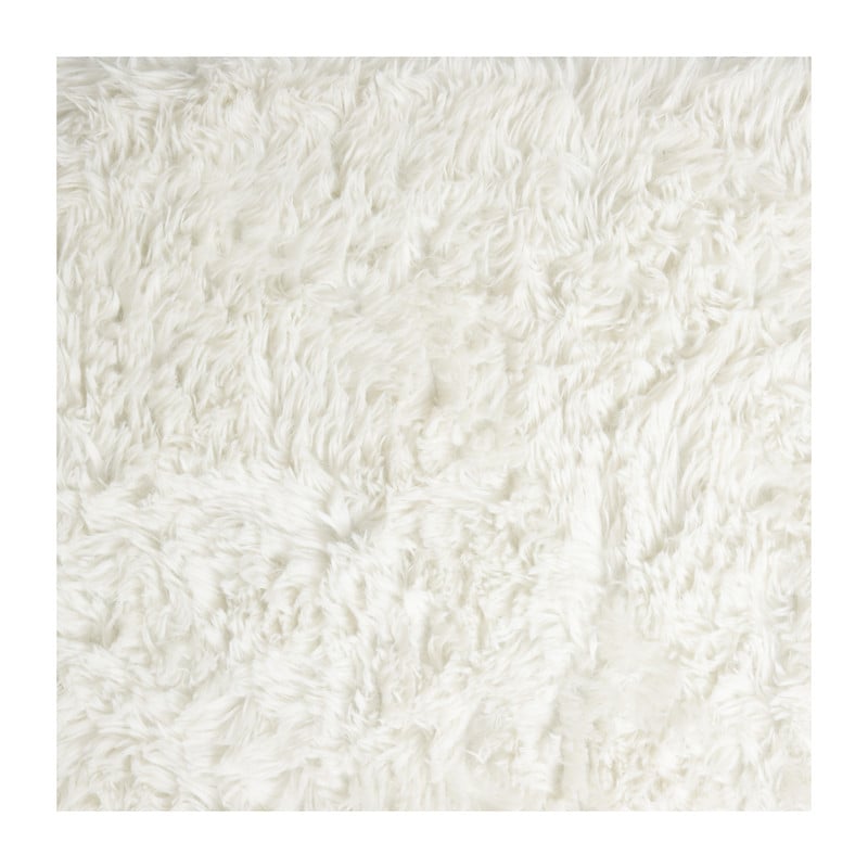Vloerkleed fluffy - wit - 60x90 cm