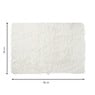 Vloerkleed fluffy - wit - 60x90 cm