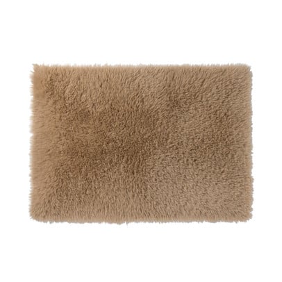 Vloerkleed fluffy - bruin - 60x90 cm