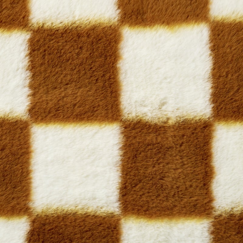 Vloerkleed checks - terra - 120x180 cm