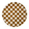 Vloerkleed checks - terra - ø120 cm