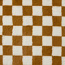 Vloerkleed checks - terra - ø120 cm