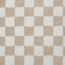 Vloerkleed checks - beige - ø120 cm