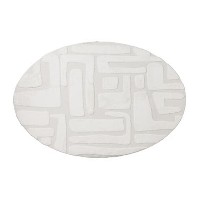 Vloerkleed native ovaal - wit - 120x180 cm