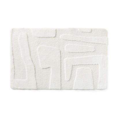 Vloerkleed native - wit - 60x90 cm