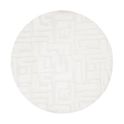 Vloerkleed native - wit - ø120 cm