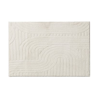 Vloerkleed wave - wit - 60x90 cm