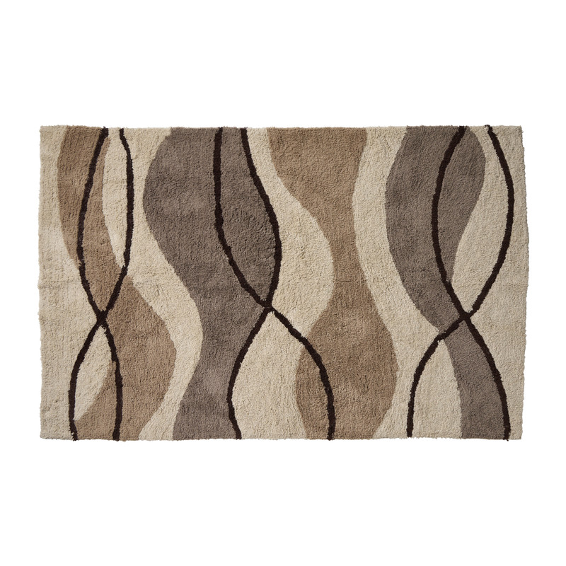 Vloerkleed berber wave - bruin/beige - 120x180 cm