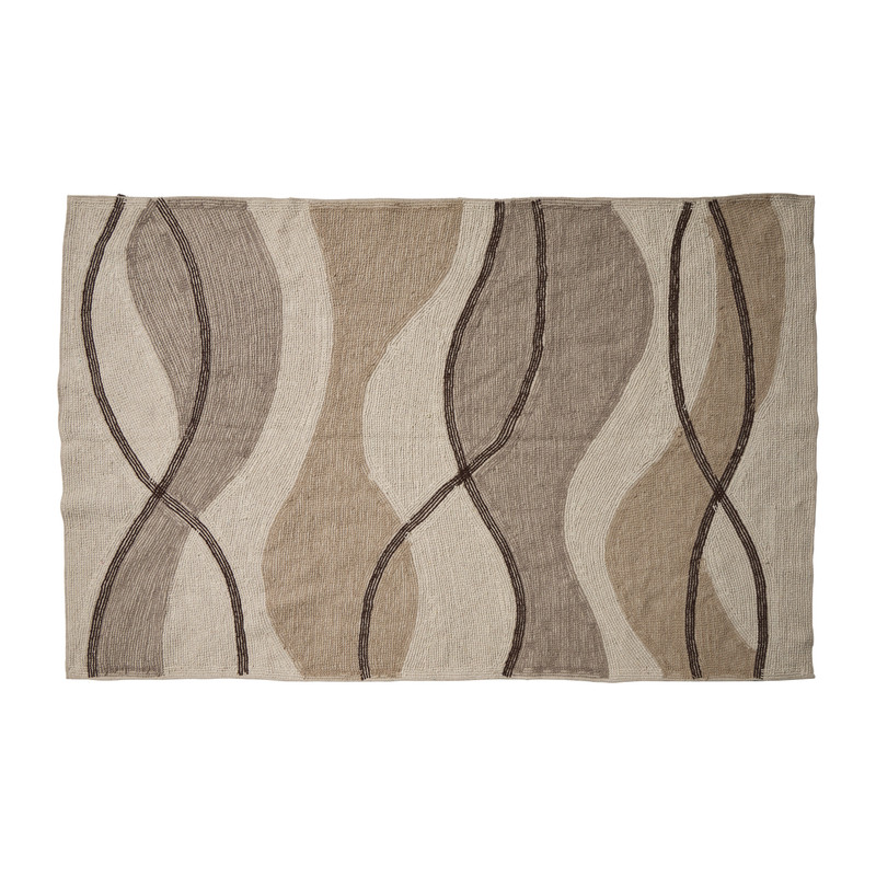 Vloerkleed berber wave - bruin/beige - 120x180 cm