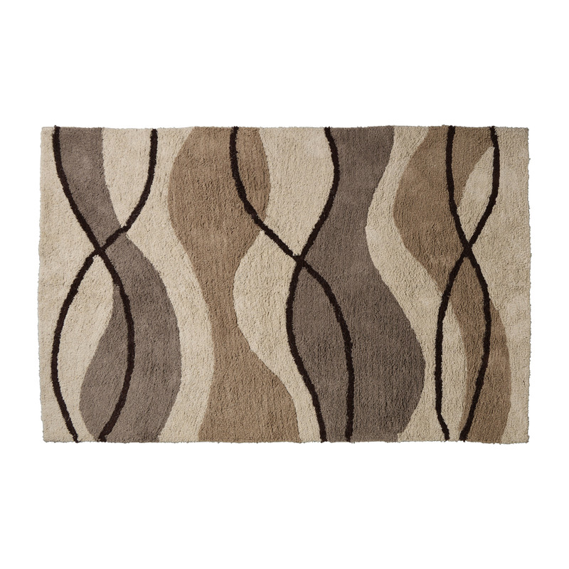 Vloerkleed berber wave - bruin/beige - 160x230 cm