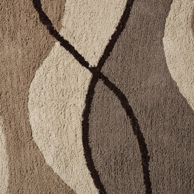 Vloerkleed berber wave - bruin/beige - 160x230 cm