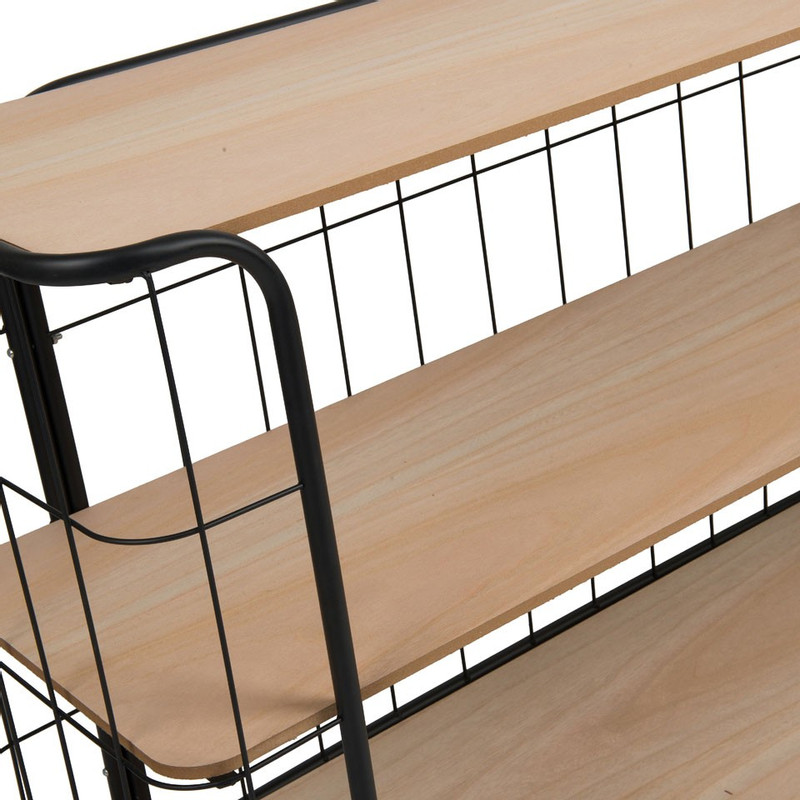 Bakkerskast extra breed - 3 planken - zwart