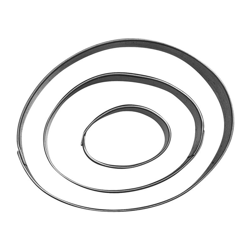 Uitsteekvormpjes RVS ovaal set van 3