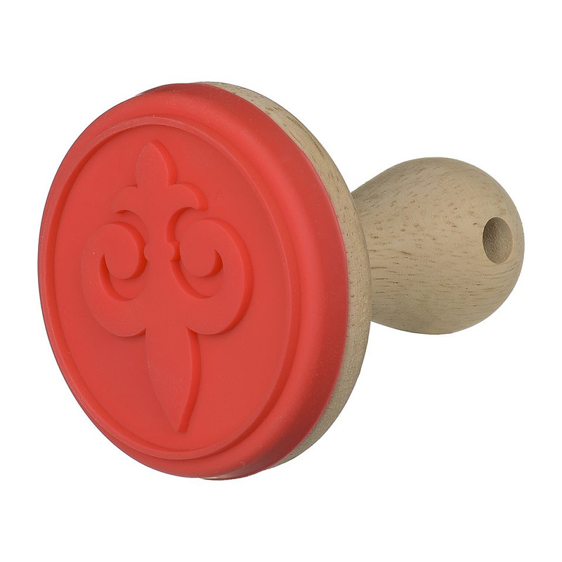 Koekjesstempel Franse lelie - 8 cm - rood