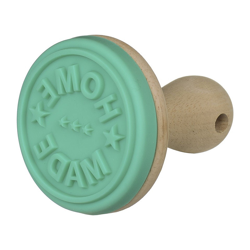 Koekjesstempel turquoise 'Home Made' 8 cm