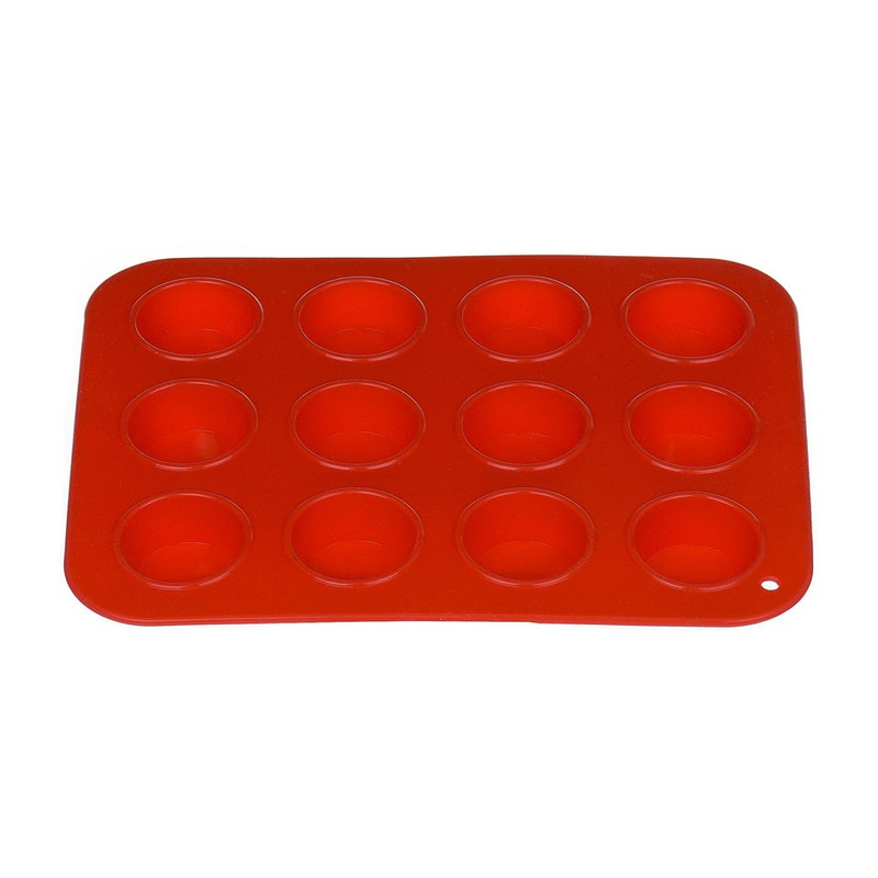 Mini cupcakevorm siliconen rood