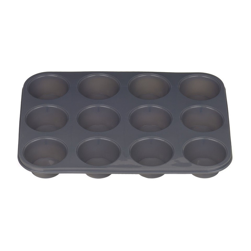 Cupcakevorm groot rond grijs