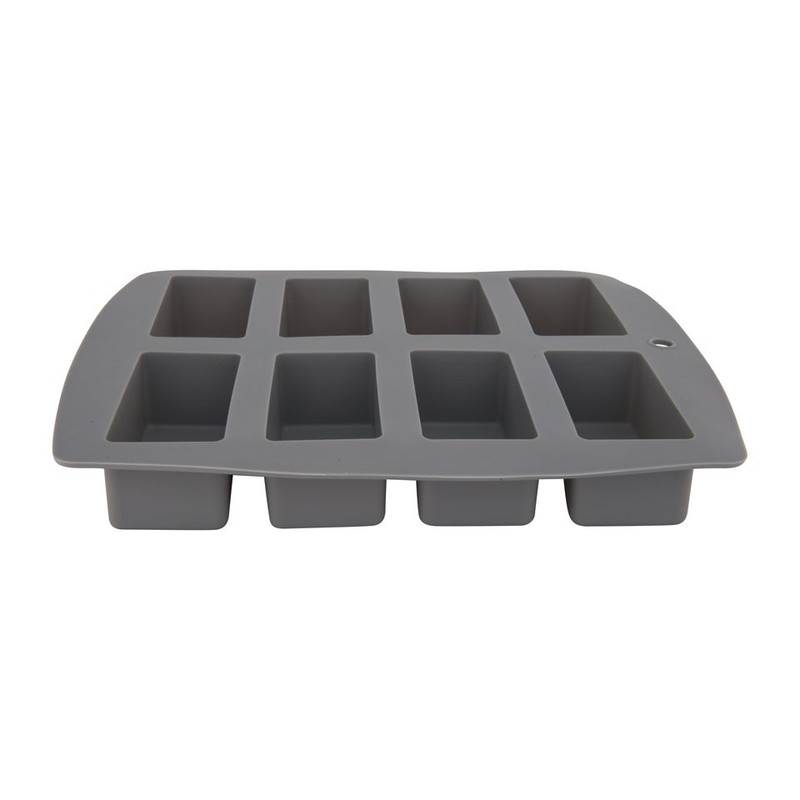 Bakvorm cakejes 8 stuks grijs 