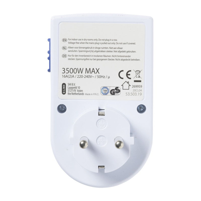 Tijdschakelaar - wit - 6.7x8x13 cm