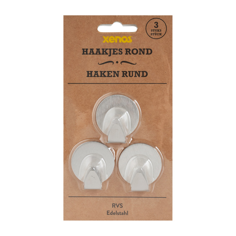 Haakjes rond - set van 3 - ø2.5 cm