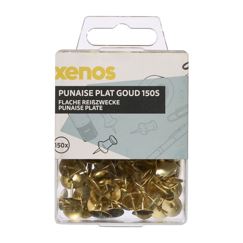 Punaises plat - goud - set van 150