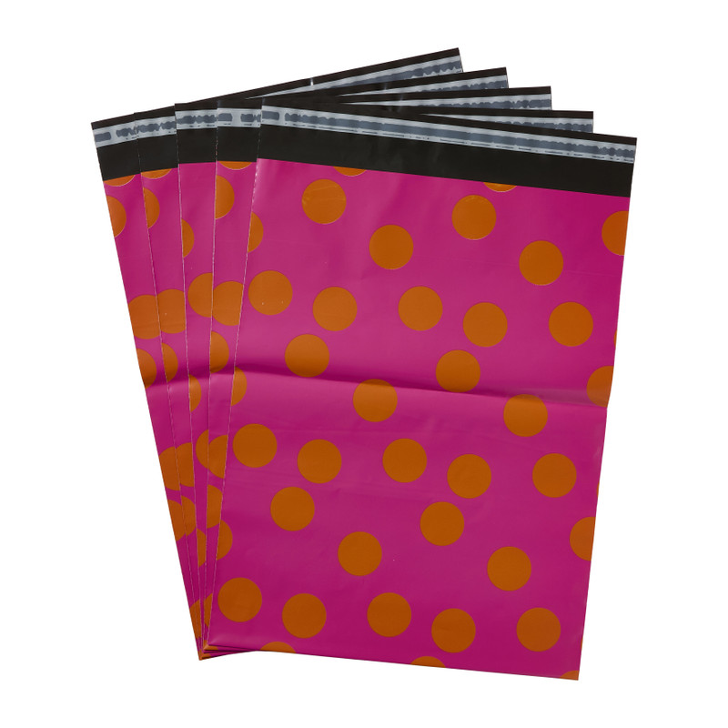 Verzendzak met plak strip - multikleur - set van 5
