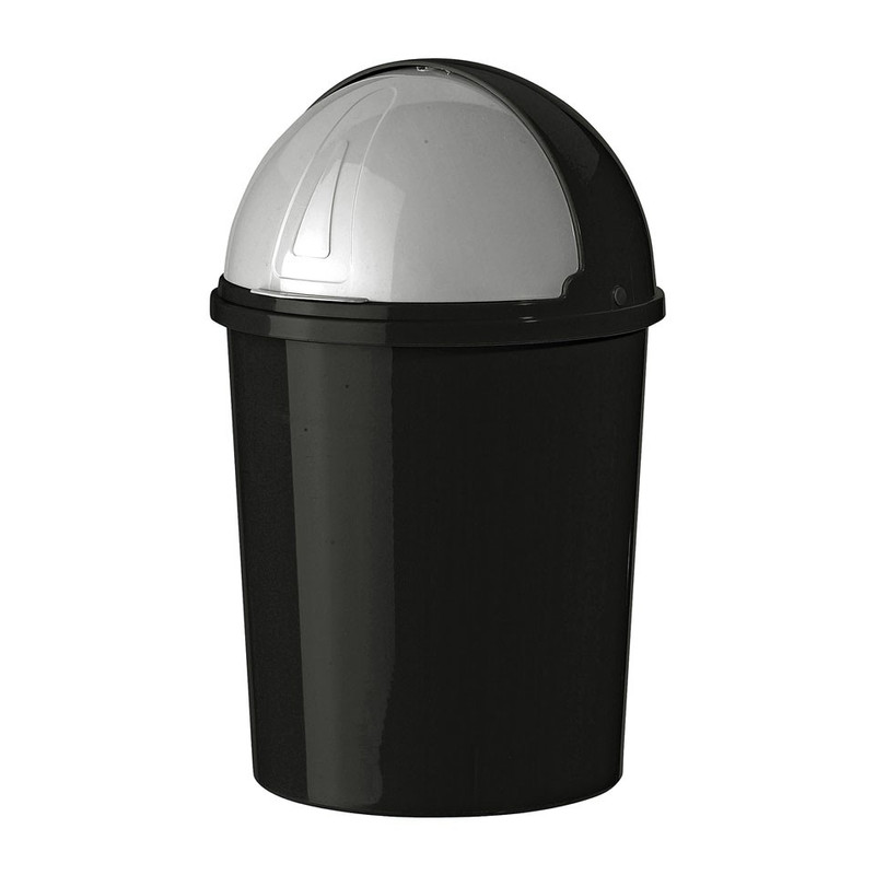 Mini afvalton bullit 6 liter zwart