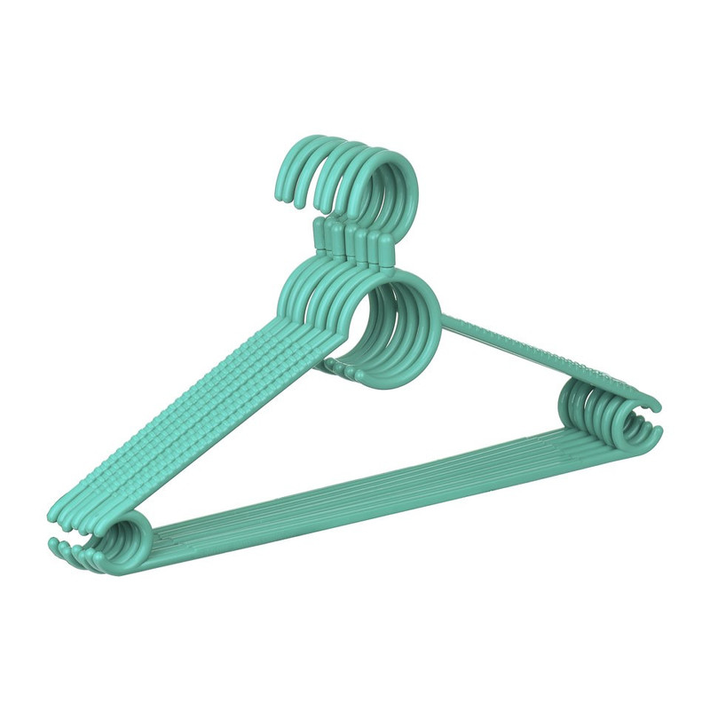 Kledinghanger met draaihaak turquoise