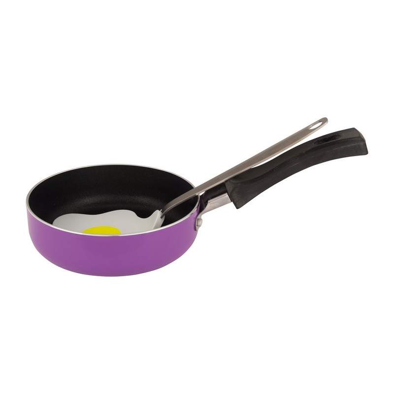 Koekenpannetje met ei-spatel paars
