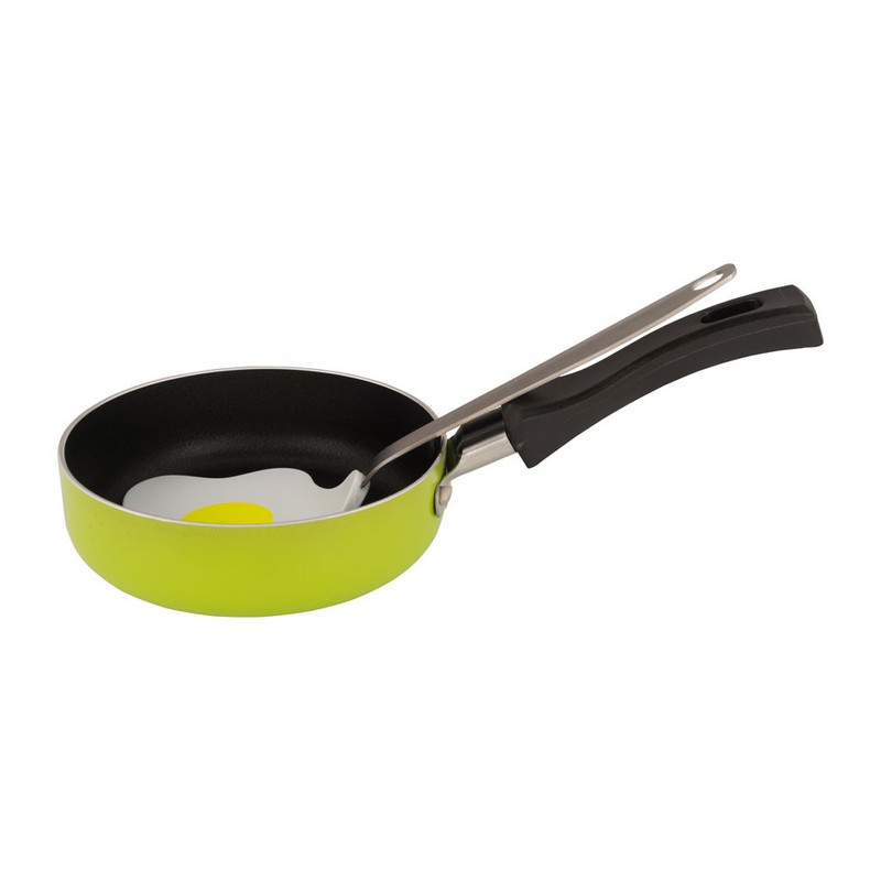 Koekenpannetje met ei-spatel groen