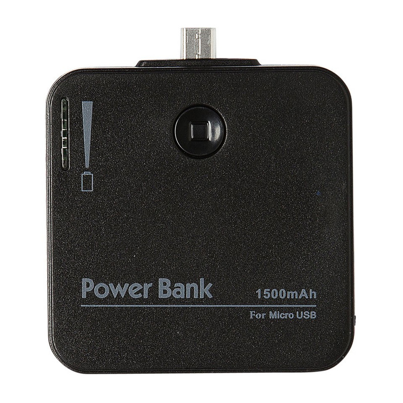 Mobiele oplader voor micro USB zwart 