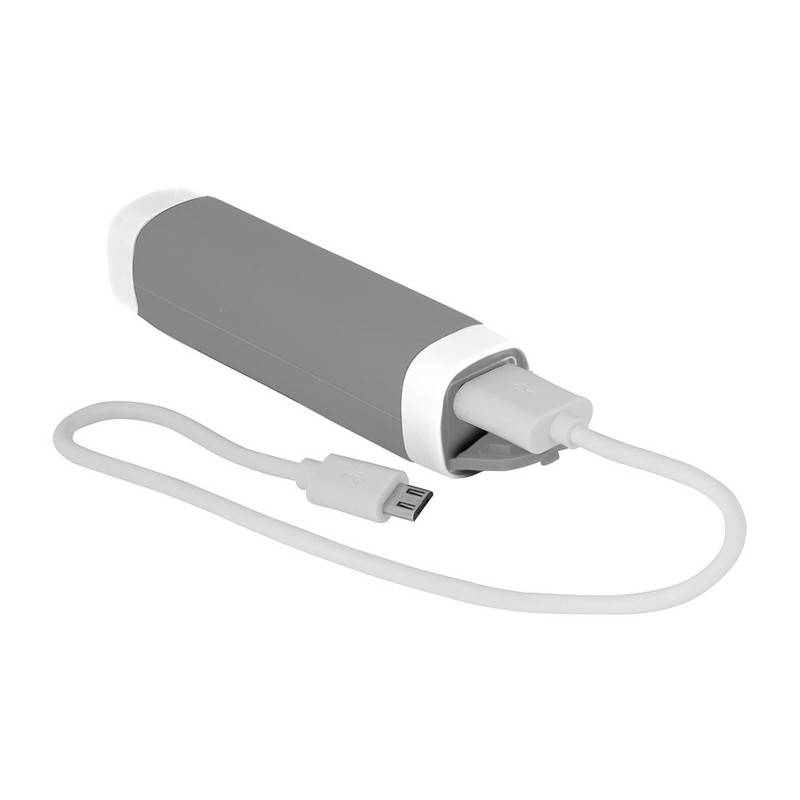 Mobiele oplader 2600 mAh grijs
