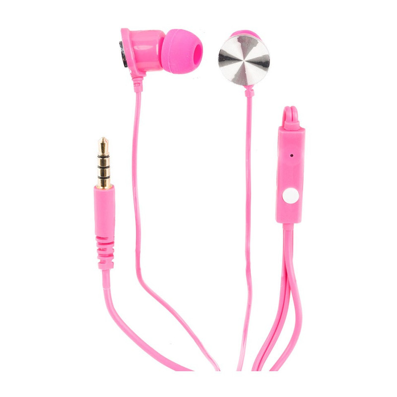 Oortelefoontjes met microfoon roze