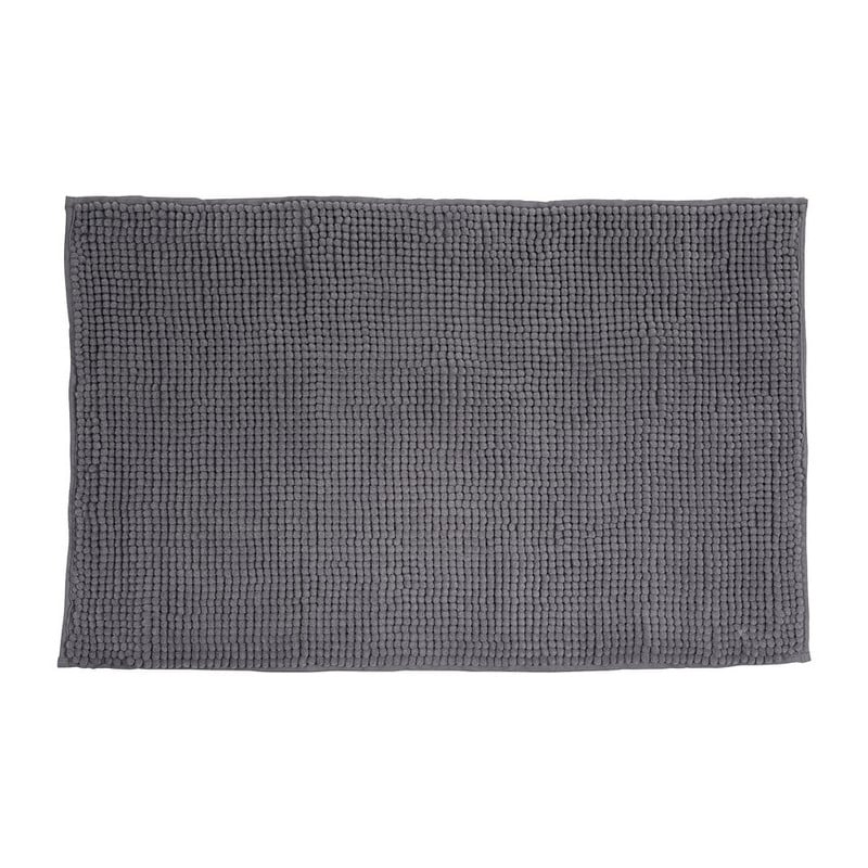 Badmat shaggy grijs