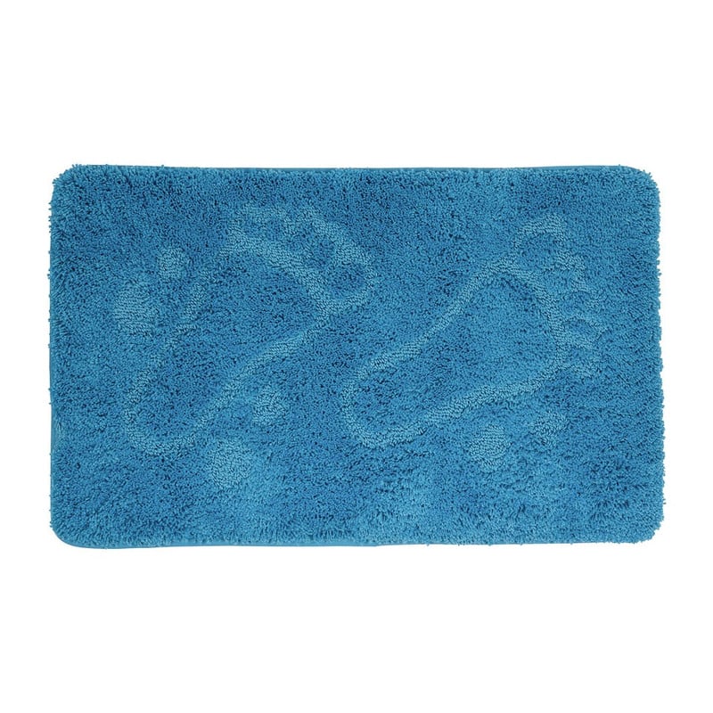 Badmat voeten blauw