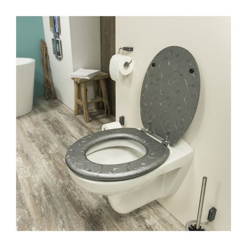 Tiger toiletzitting grey glitter - MDF - grijs
