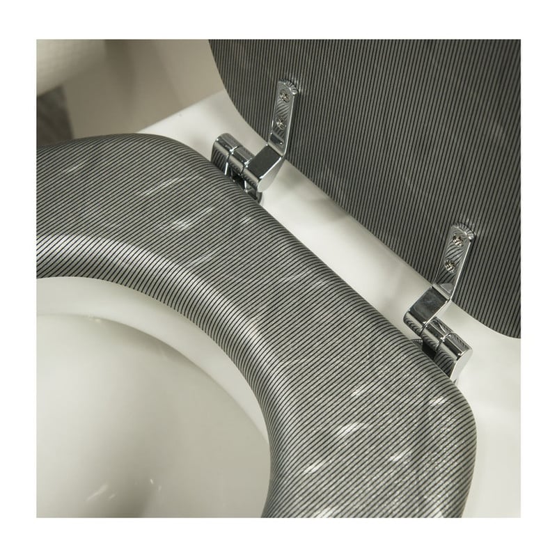 Tiger toiletzitting grey glitter - MDF - grijs