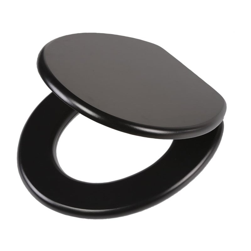 Tiger toiletzitting leatherlook - MDF - zwart