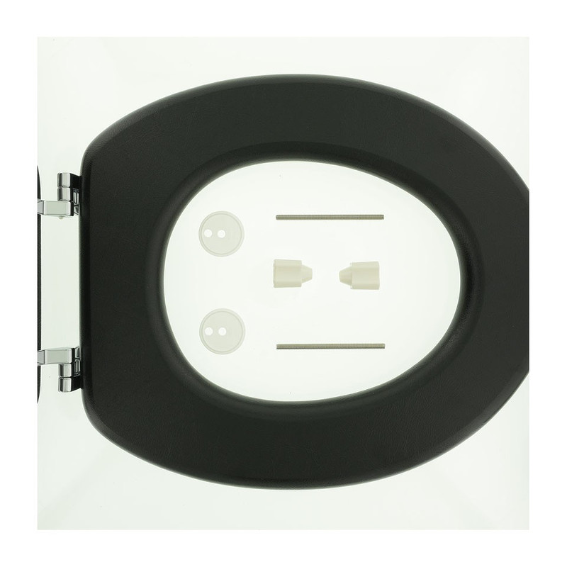 Tiger toiletzitting leatherlook - MDF - zwart