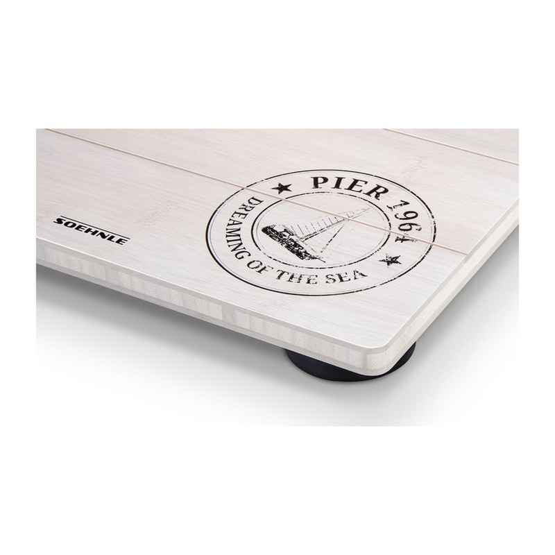 Soehnle personenweegschaal bamboo - wit