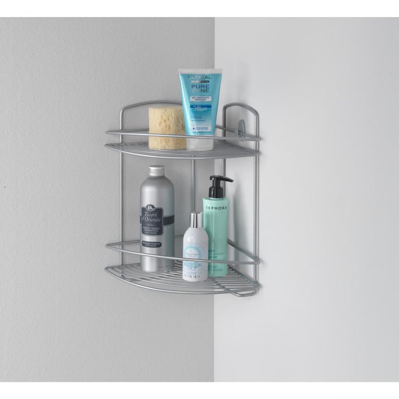 Metaltex Onda - hoekrek 2 verdiepingen - 22x22x35 cm - polytherm