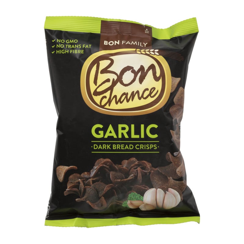 Bread crisps - dark garlic - 120 gram
