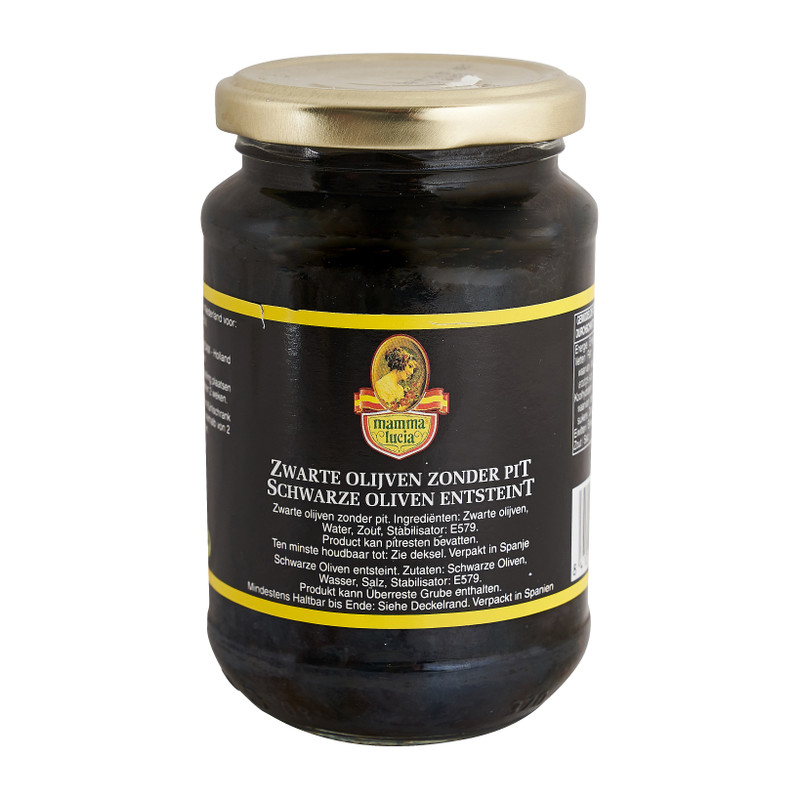 Zwarte olijven zonder pit - 160 g