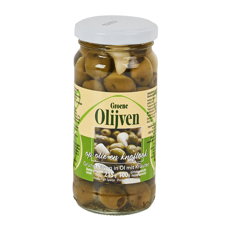 Olijven zonder pit - knoflook - 110 g
