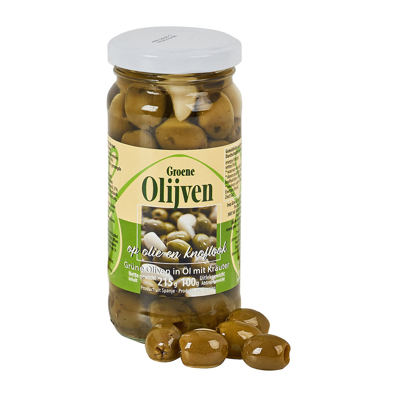 Olijven zonder pit - knoflook - 110 g
