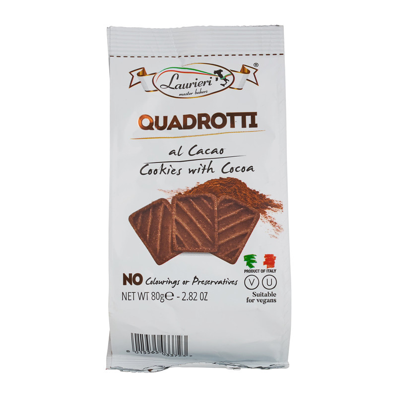 Quadrotti - koekjes met cacao - 80 g 