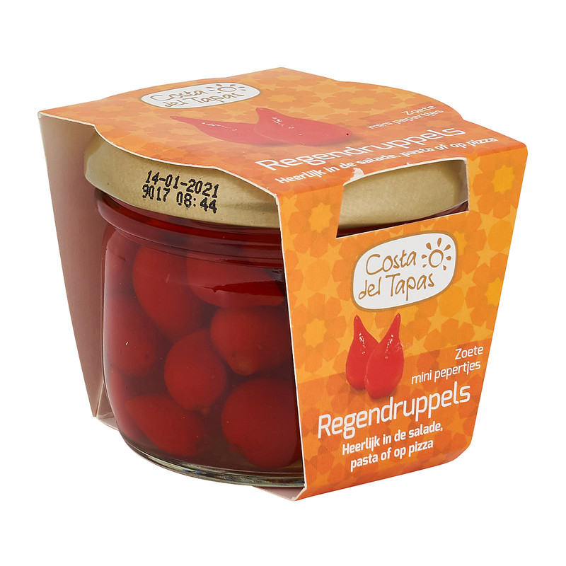 Zoete mini pepertjes - regendruppels - Costa del Tapas - 110/60 gr
