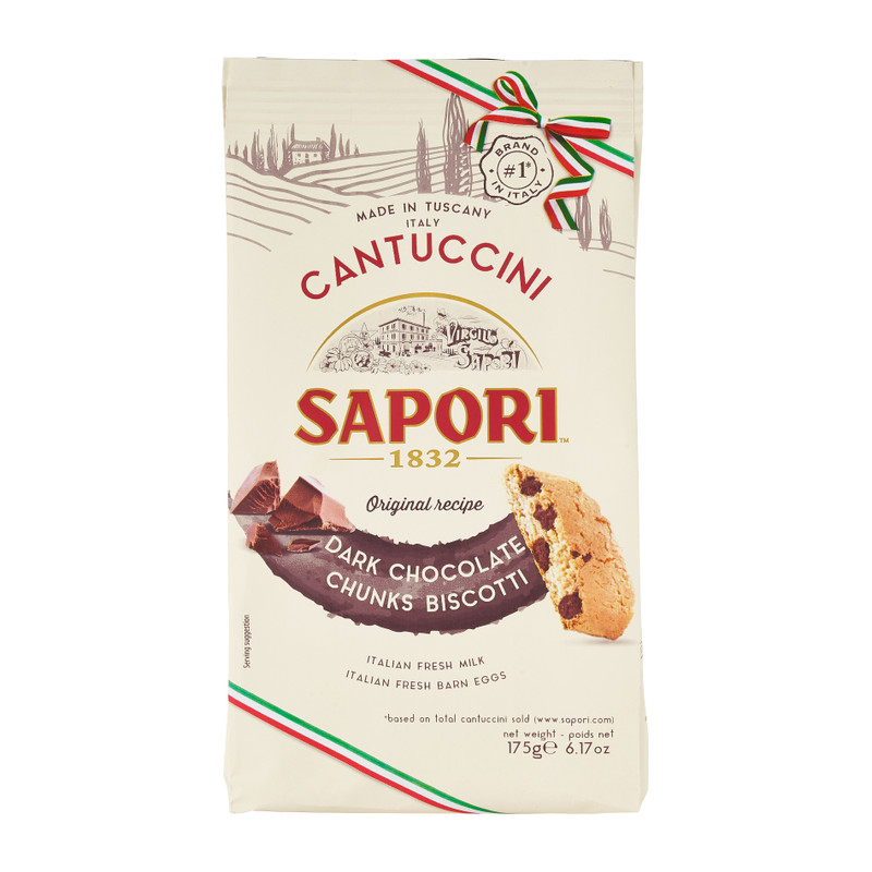 Sapori cantuccini - puur chocolade - 175 g