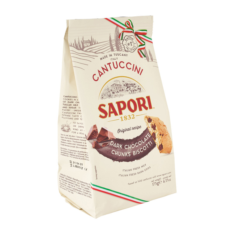 Sapori cantuccini - puur chocolade - 175 g