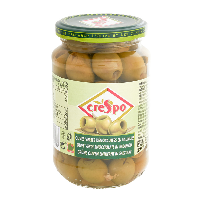 Groene olijven zonder pit - 370 ml